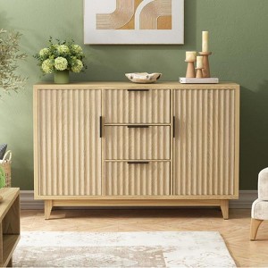 MDF Wave Pattern Sideboard with 3 Drawers & 2 Doors - 1 of 1