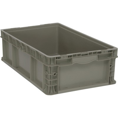 Quantum Storage Systems Stacker Straight Wall Container, 24"L X 15"W X 7-1/2"H, Up To 175 Lbs.