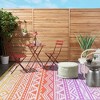 Lahome Waterproof Outdoor Reversible Boho Plastic Straw Mat for Patio,Balcony,Deck - 2 of 4