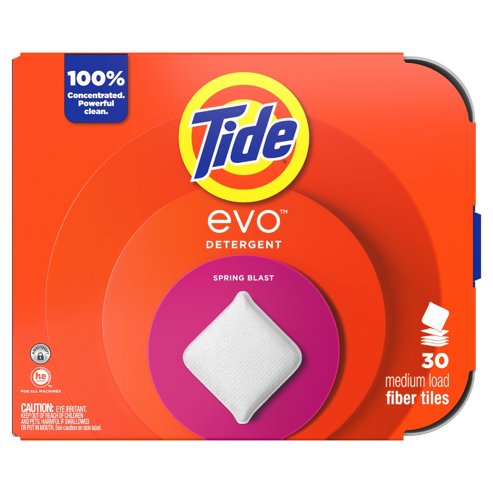 Photos - Ironing Board Tide Evo Spring Blast Laundry Detergent Tiles - 30ct 