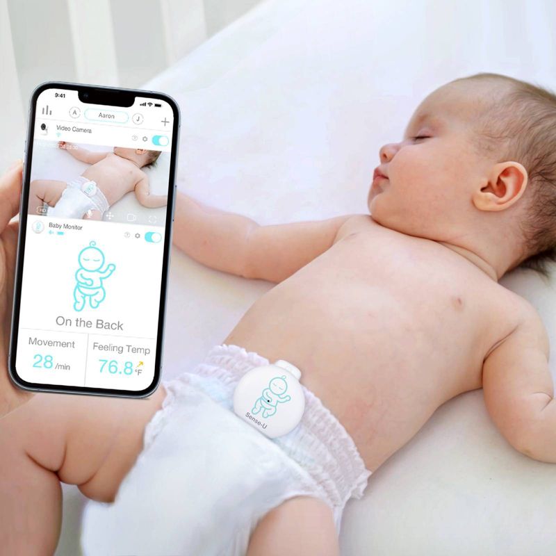 Sense-U Smart Baby Monitor 3 + Video Monitor - Tracks Child&#39;s Body Movement, Rollover &#38; Temperature, 4 of 8