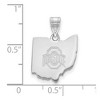 Black Bow Jewelry Sterling Silver Ohio State Buckeyes NCAA Pendant - 2 of 3