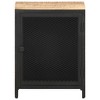 vidaXL Bedside Cabinet 15.7"x11.8"x20.9" Solid Rough Mango Wood - 2 of 4