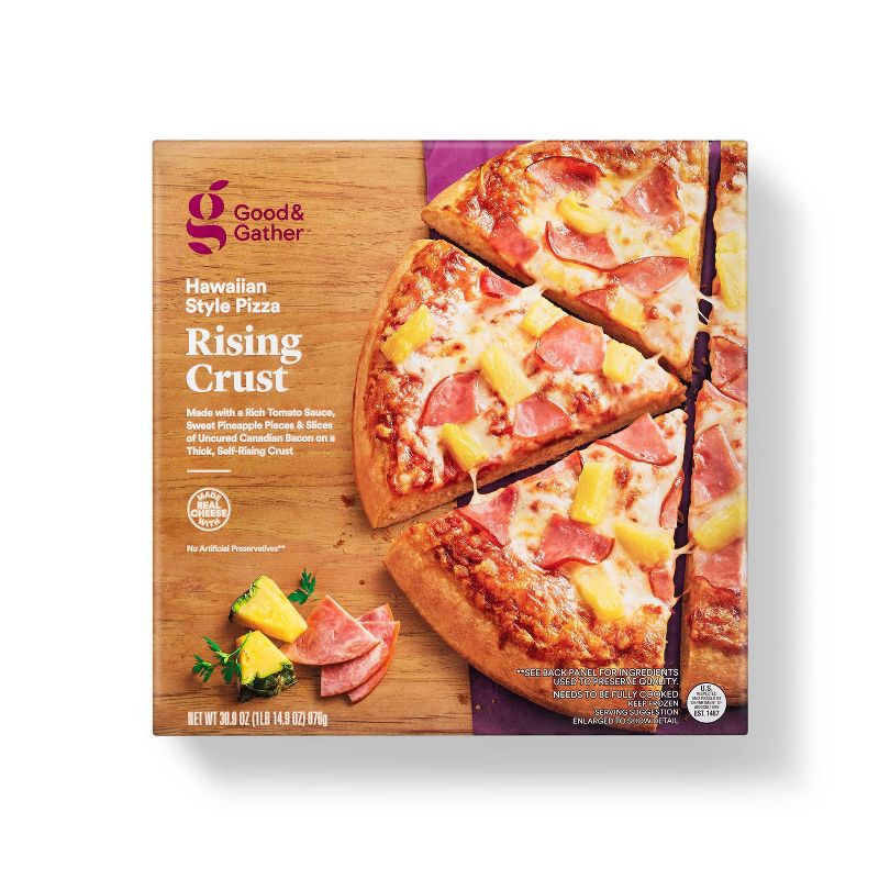 Self-Rising Crust Hawaiian Frozen Pizza - 30.9oz - Good &#38; Gather&#8482;, 1 of 3
