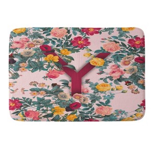 Deny Designs Burcu Korkmazyurek Summer Botanical Monogram Memory Foam Bath Mat - 1 of 4