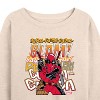Women's - Marvel - Deadpool Blam Lightweight French Terry Wide Neck Long Sleeve Shirt - 2 of 4