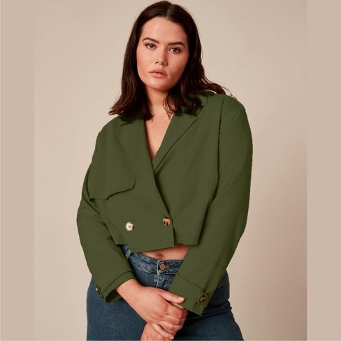 Hunter green trench outlet coat