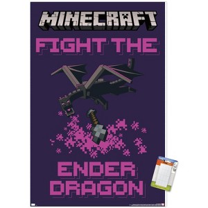 Trends International Minecraft - Fight The Ender Dragon Unframed Wall Poster Prints - 1 of 4