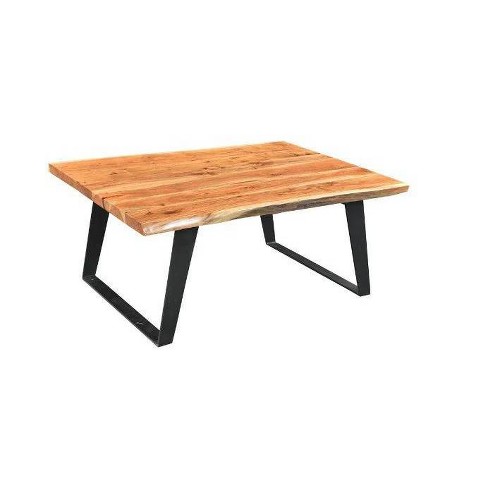 solid wood Live Edge Coffee Table - (16H x 45W x 31D) - Natural - Timbergirl - image 1 of 4