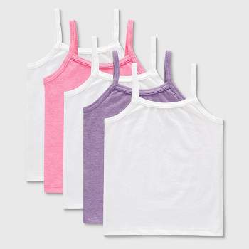 Hanes Toddler Girls' 5pk Camisole - White/Pink/Purple