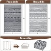 Camping Rug for Balcony Washable Easy-Clean Non-Slip Carpet Modern Boho Plastic Carpet Stain-Resistant RV Area Rug for Patio Picnic Beach - 2 of 4