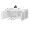FUFU&GAGA Cat Cabinet Double Door Double Space Magnetic Door Separate Litter Collector Minimalist Modern Style - 3 of 4