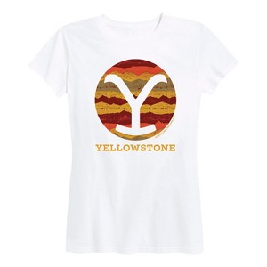 Women's - Yellowstone - Ranch Pattern Y Brand Fill Short Sleeve Graphic T-Shirt - 1 of 4