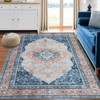 Area Rug Machine Washable Soft Non Shedding Non Slip Floor Carpet Boho Vintage Floral Throw Rug for Bed Room Dining - 3 of 4