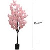 4ft Artificial Cherry Blossom Trees, 6FT Realistic Potted Silk Faux Cherry Blossom Tree, Light Pink Tree with Base, for Home Office Wedding Decor - 2 of 4