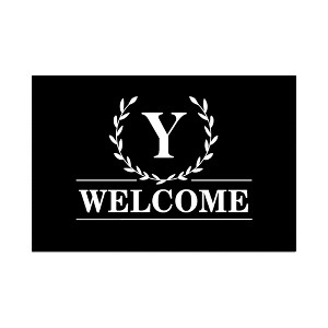Personalization Mall Laurel Wreath Personalized Letter Doormat - 18" x 27" - 1 of 1