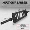 Swtroom Multi Grip Barbell – Swiss Bar with 3 Positions for Angled Neutral Grip Pressing Lifting Curls 7 Feet Long - 2 of 4