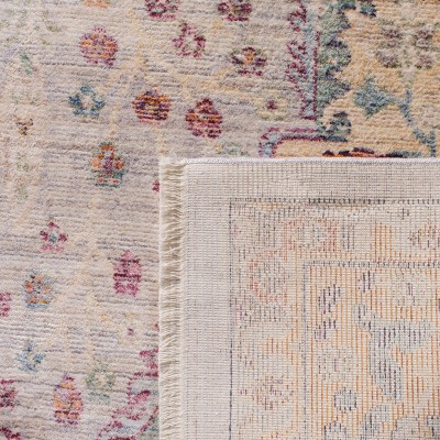 Elysian Fields Lilac & Light Grey Hand-Knotted Viscose Area Rug