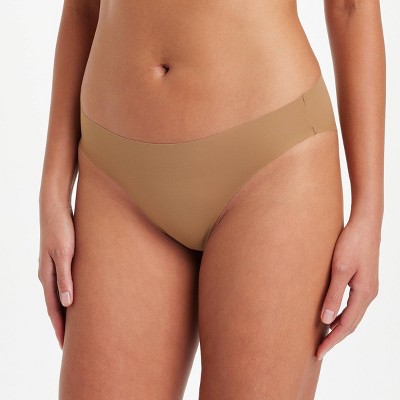 Women's Invisible Edge Laser Cut Cheeky Bikini Underwear - Auden™ Caramel S