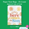 Big Dot of Happiness Here Comes the Son Paper Treat Bags, Boho Individual Candy Snack Favors, Greaseproof White Sandwich Cookie Bags - 25 Count - 4 of 4