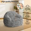 Cozy Faux Fur Bean Bag Chair with Armrest, Soft Bean Bag Couch for Gaming, Reading & Relaxing - 4 of 4