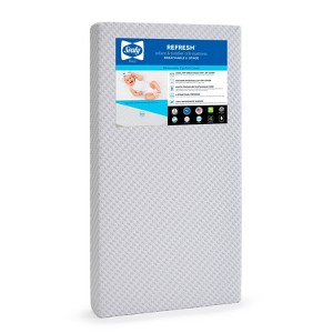 Sealy Refresh Breathable Knit Crib 6" Foam Mattress - White - 1 of 4