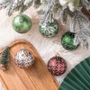 6pc Enchanting Subtle Nature Ornament Bundle, Set of Pine Green, Light Green, Mint Green, Pink and Matte Red Baubles| OrnamentallyYou - 3 of 4