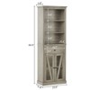 GustoWave Farmhouse Narrow Tall Linen Tower - 66.5" Freestanding Bathroom, Living Room, Kitchen Storage Cabinet with 5 Shelves & Adjustable Shelf - 2 of 4