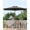 7.5FT Outdoor Patio Umbrella with 6 Sturdy Ribs, Table Umbrella with Push Button Tilt and Crank, UV Protection Waterproof (Gray) - 3 of 4