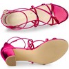Allegra K Women's Strappy Crisscross Adjustable Buckle Strap Block Heels Sandals - 4 of 4