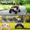 12V Ride On Car for Kids, Electric Vehicle Toddles, Battery Powered Truck Car Toy with RC, LED, Music, 4-Wheel Suspension - 3 of 4