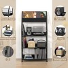 HDZNVF Record Player Stand With Vinyl Storage, 3 Tier Vinyl Records Display Turntable Shelf Holds Up To 400 Albums Black - 2 of 4