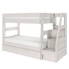 Modern Farmhouse Twin Over Twin Bunk Bed With Staircase and Trundle - 2 of 4
