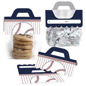 Big Dot of Happiness Batter Up Baseball DIY Baby Shower or Birthday Party Clear Goodie Favor Bag Labels Candy Bags with Toppers Set of 24 - 1 of 4