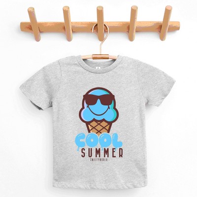 The Juniper Shop SmileyWorld Cool Summer Ice Cream Blue Youth Short Sleeve Tee