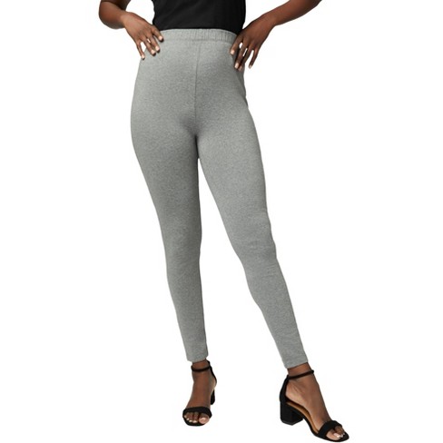Roaman's Women's Plus Size Placement-print Legging - 22/24, Black : Target