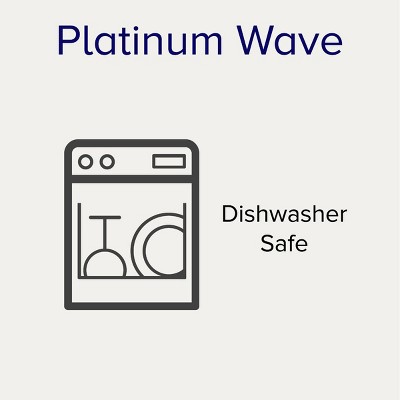 White Porcelain Dinnerware Set with Metal Accents, Service for 4