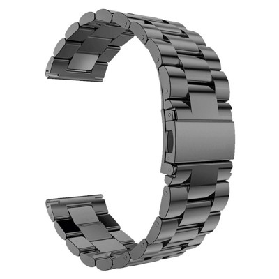 Insten Stainless Steel Metal Band For Samsung Galaxy Watch 3 45mm (2020) / 46mm (2018) / Gear S3 Frontier, Replacement Strap For Women Men, Black