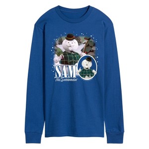 Men's - Rudolph - Sam The Snowman Bootleg Long Sleeve Graphic T-Shirt - 1 of 3