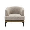ACEPANO Modern Two Tone Barrel Accent Chair, Armchair with Upholstery For Living Room & Bedroom-Mustard Green - 3 of 4
