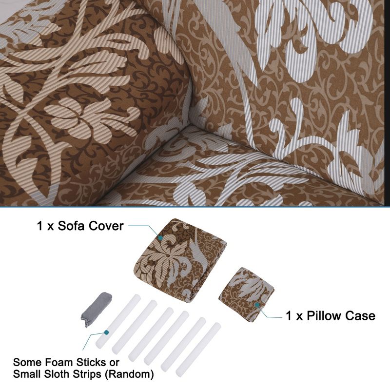 PiccoCasa Household Polyester Loveseat Cover Sofa Cover Chair Cover Slipcover, 5 of 7