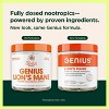 Genius Lions Mane Cognition Vitamins Supplement Capsules - Organic Nootropic Supplement, 1200mg per Serving – 120 Veggie Pills - 4 of 4