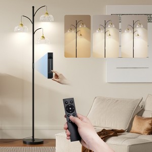 SUGIFT LED Floor Lamp – Dimmable Standing Lamp with 3 Color Temperatures, Remote & Touch Control, Eye Protection for Living Room, Bedroom & Office - 1 of 4