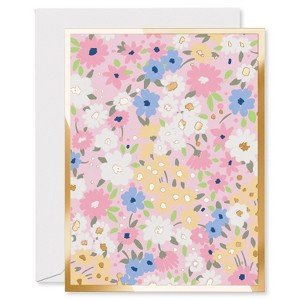 10ct Blank Spring Cards Floral - 1 of 4