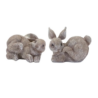 Melrose Stone Bunny Rabbit Figurine (Set of 4)