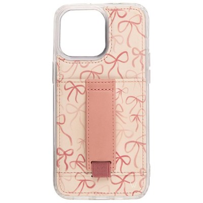 Walli Cases Rosy Ribbons Phone Case with Wallet and Finger Strap
