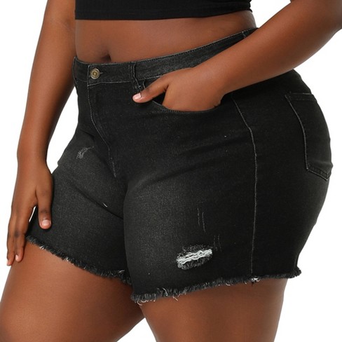 Target plus size jean shorts online