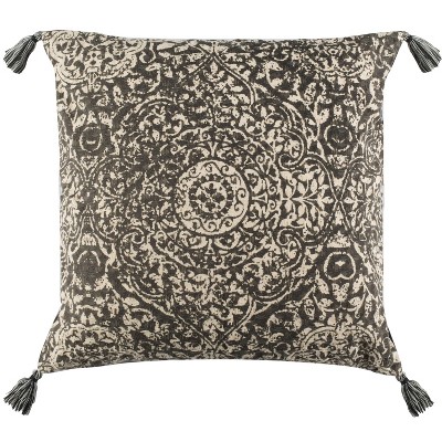 Sidonia Pillow - Grey/Cream - 16" x 16" - Safavieh