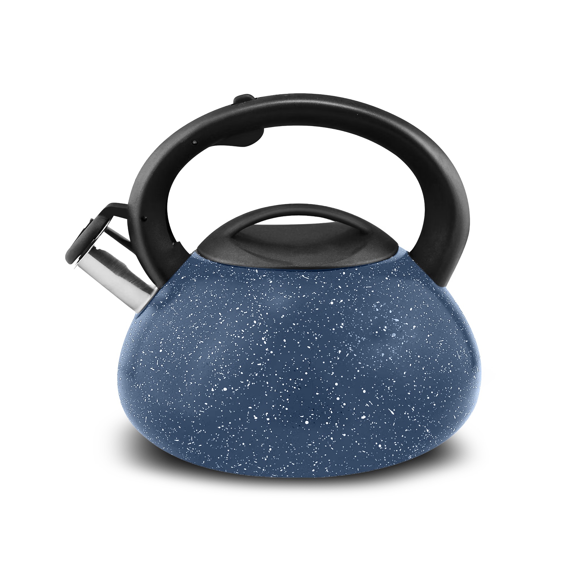Luminuxe 3 Quart Stovetop Whistling Tea Kettle, Granite Finish, Fast Boil for Gas & Electric Stovetops