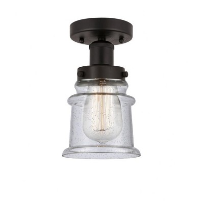 Canton - 1 Light Semi-Flush Mount In Industrial Style-9.25 Inches Tall and 5.25 Inches Wide